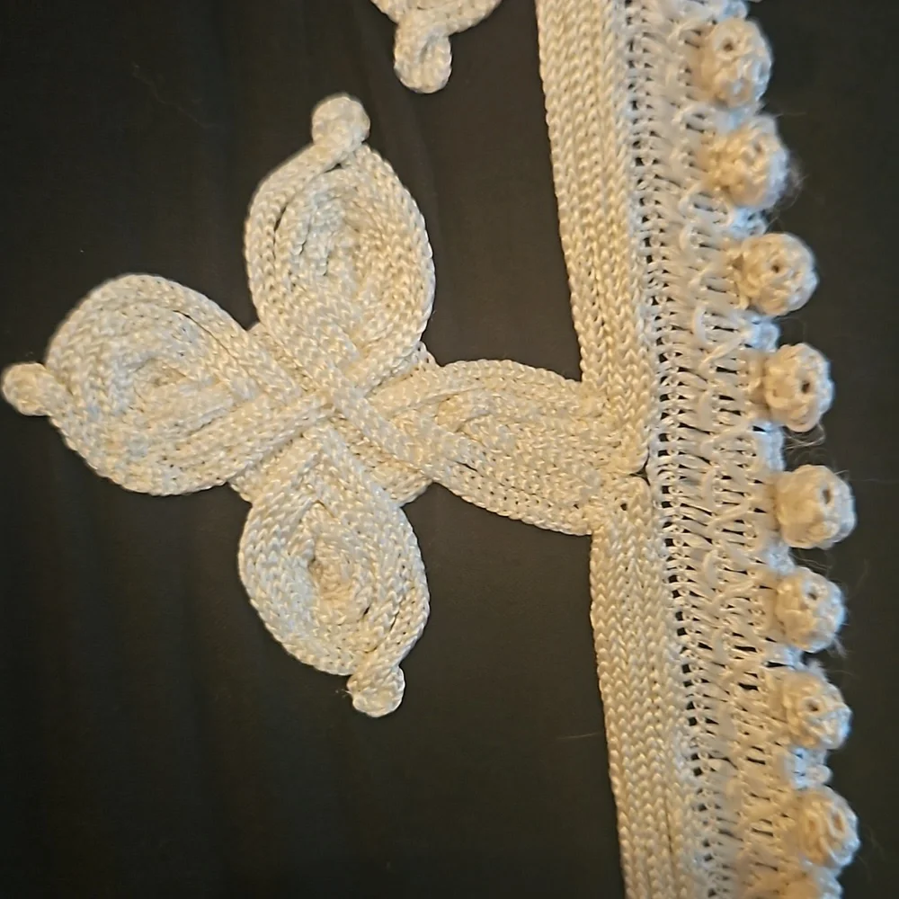 Vintage black with white embroidery Moroccan dress size: small - Picture 7 of 8